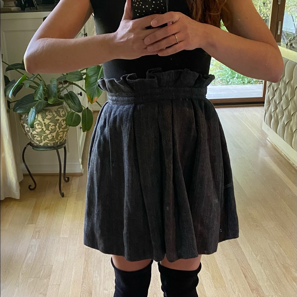 Isabel Marant Etoile Herringbone Gray Skirt